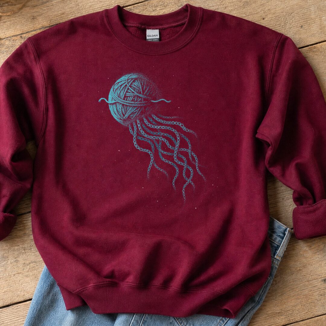 Jellyfish Maroon Sweatshirt.jpg