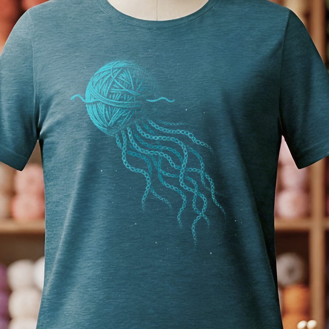 Jellyfish Teal Blue T-Shirt.jpg