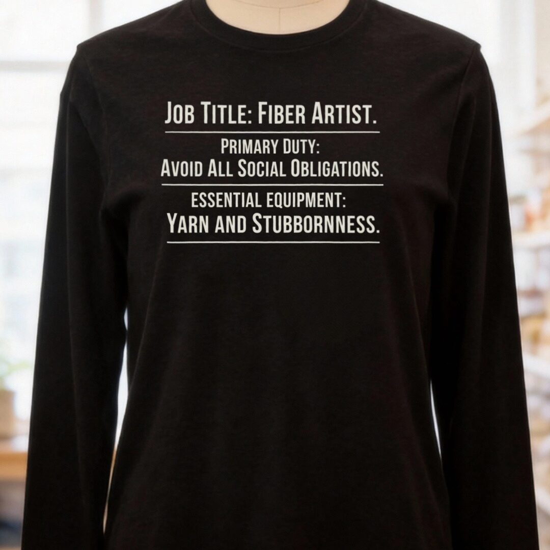 Job Title Long Sleeve Tee Black Heather t-shirt
