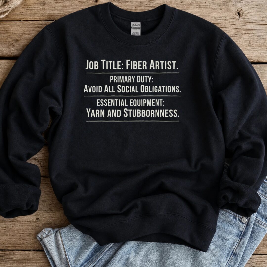 Job Title Sweatshirt Black t-shirt