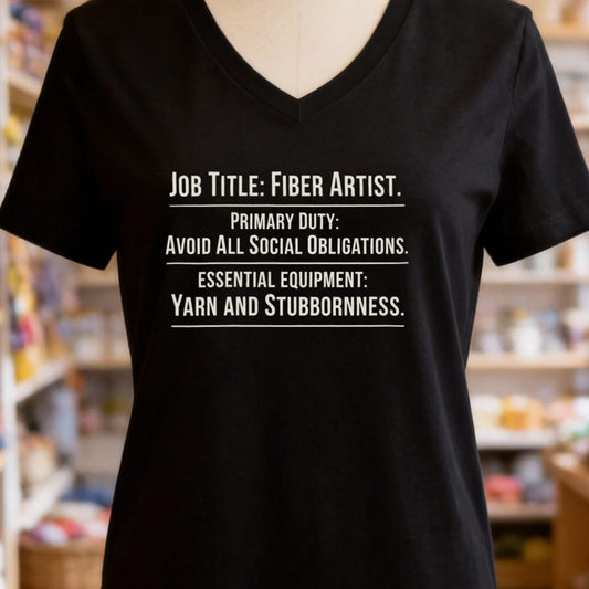 Job Title V-Neck T-Shirt Black t-shirt