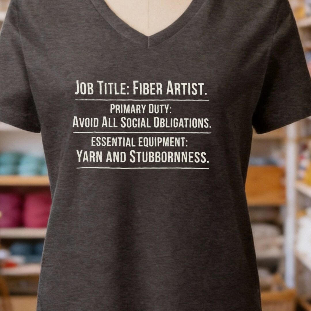 Job Title V-Neck T-Shirt Dark Grey t-shirt