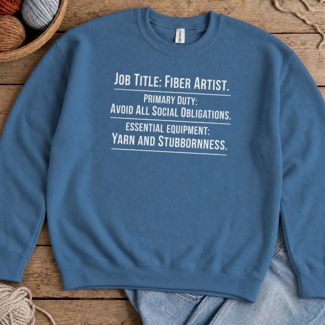 Job Title Sweatshirt Indigo Blue t-shirt