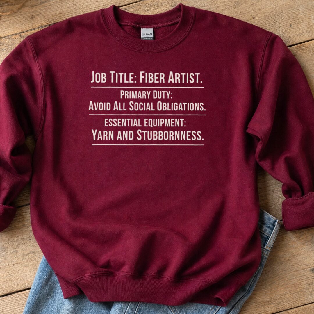 Job Title Sweatshirt Maroon t-shirt