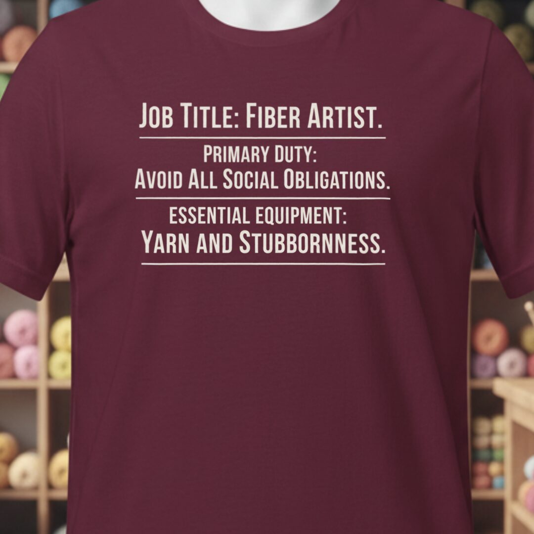 Job Title T-Shirt Maroon t-shirt