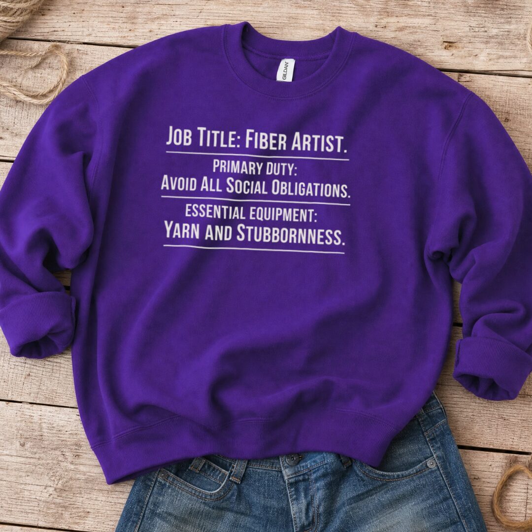 Job Title Sweatshirt Purple t-shirt