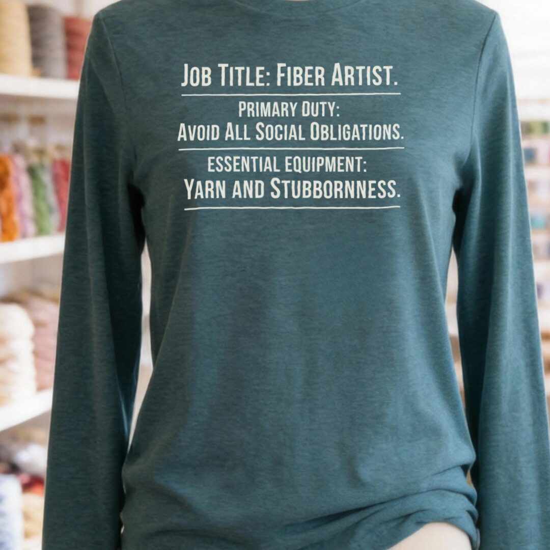 Job Title Long Sleeve Tee Heather Deep Teal t-shirt