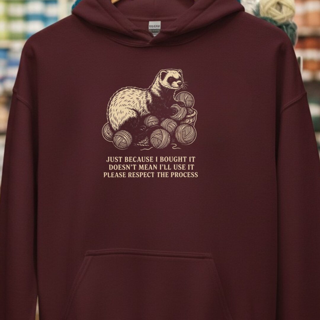 Just Because Hoodie Maroon t-shirt