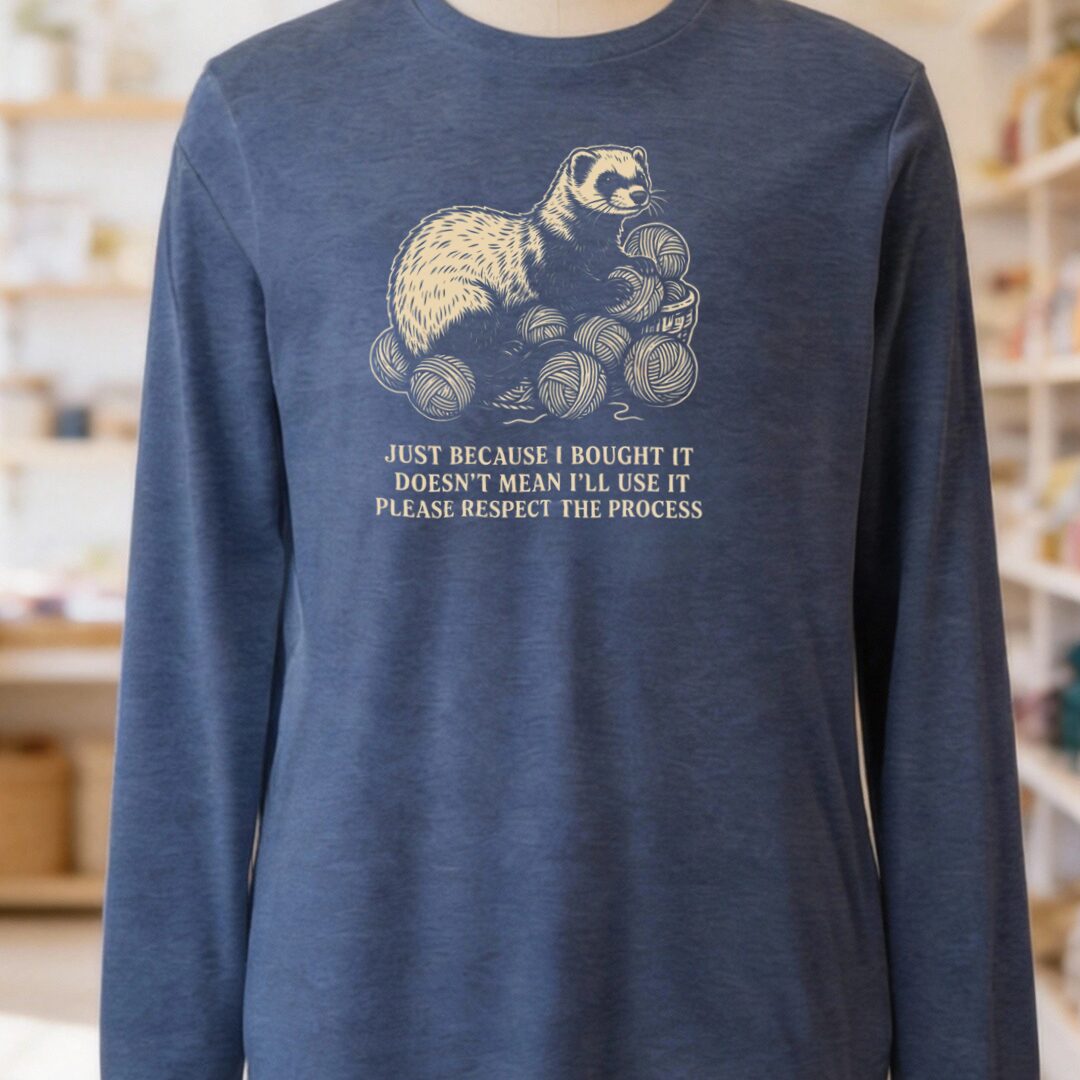 Just Because Long Sleeve Tee Navy t-shirt