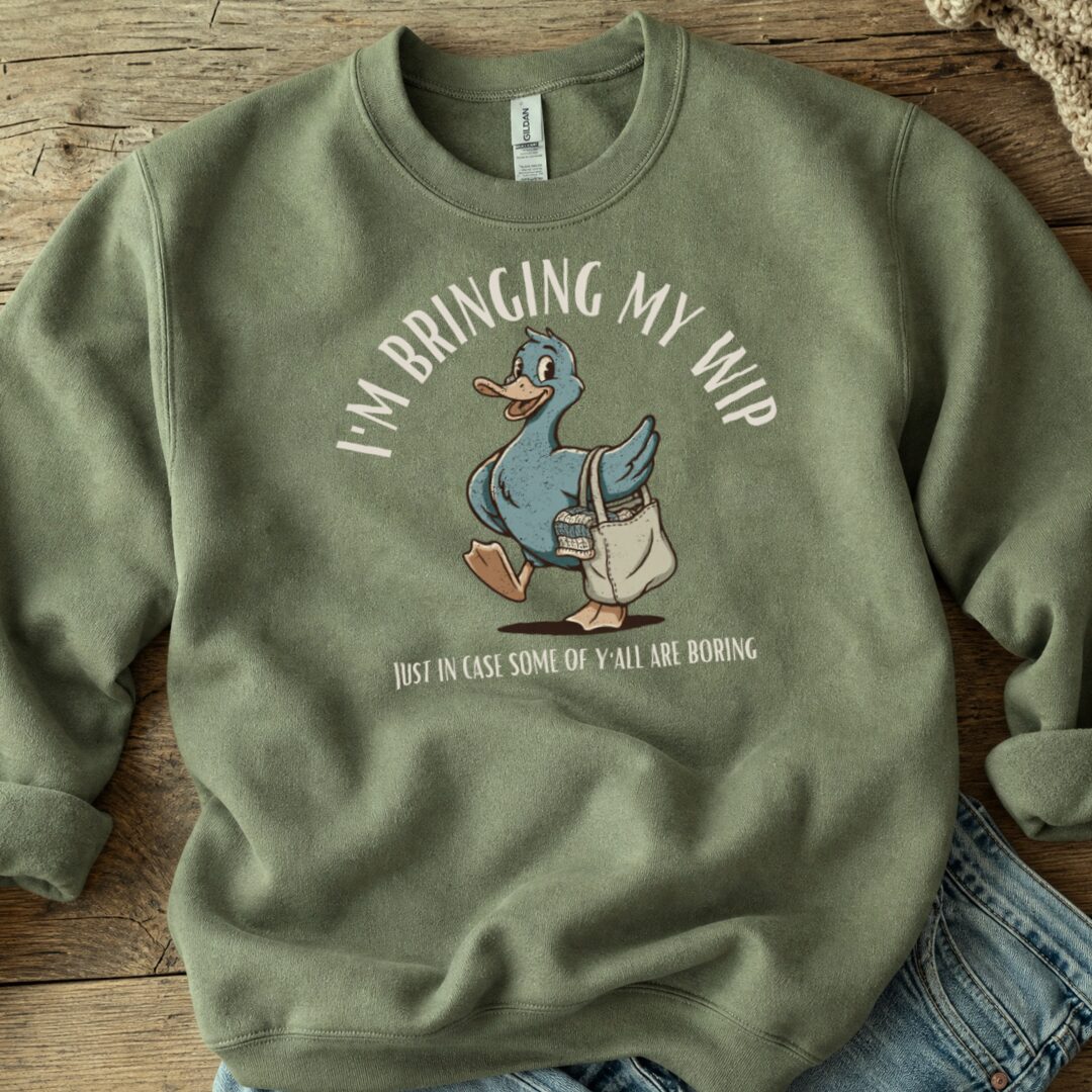 Just In Case Military Green Sweatshirt.jpg