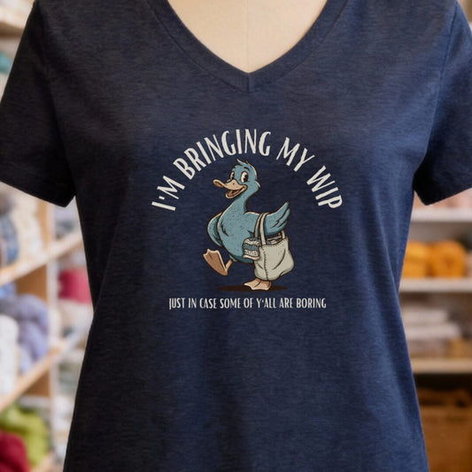 Just In Case V-Neck T-Shirt Navy t-shirt