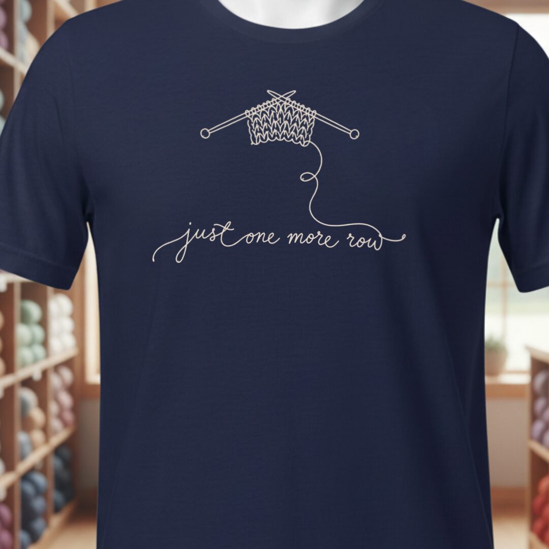 Just One More Row T-Shirt Navy t-shirt