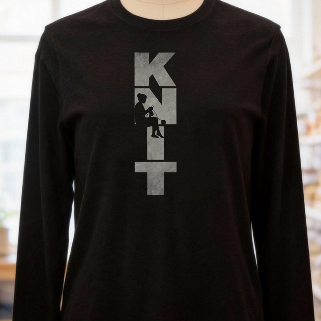 KNIT Long Sleeve Tee Black t-shirt
