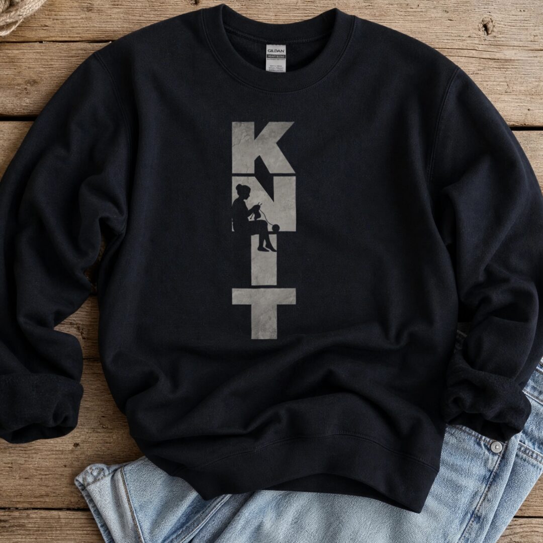 KNIT Sweatshirt Black t-shirt