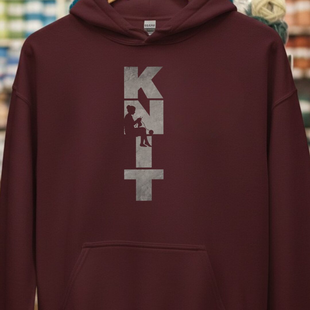 KNIT Hoodie Maroon t-shirt