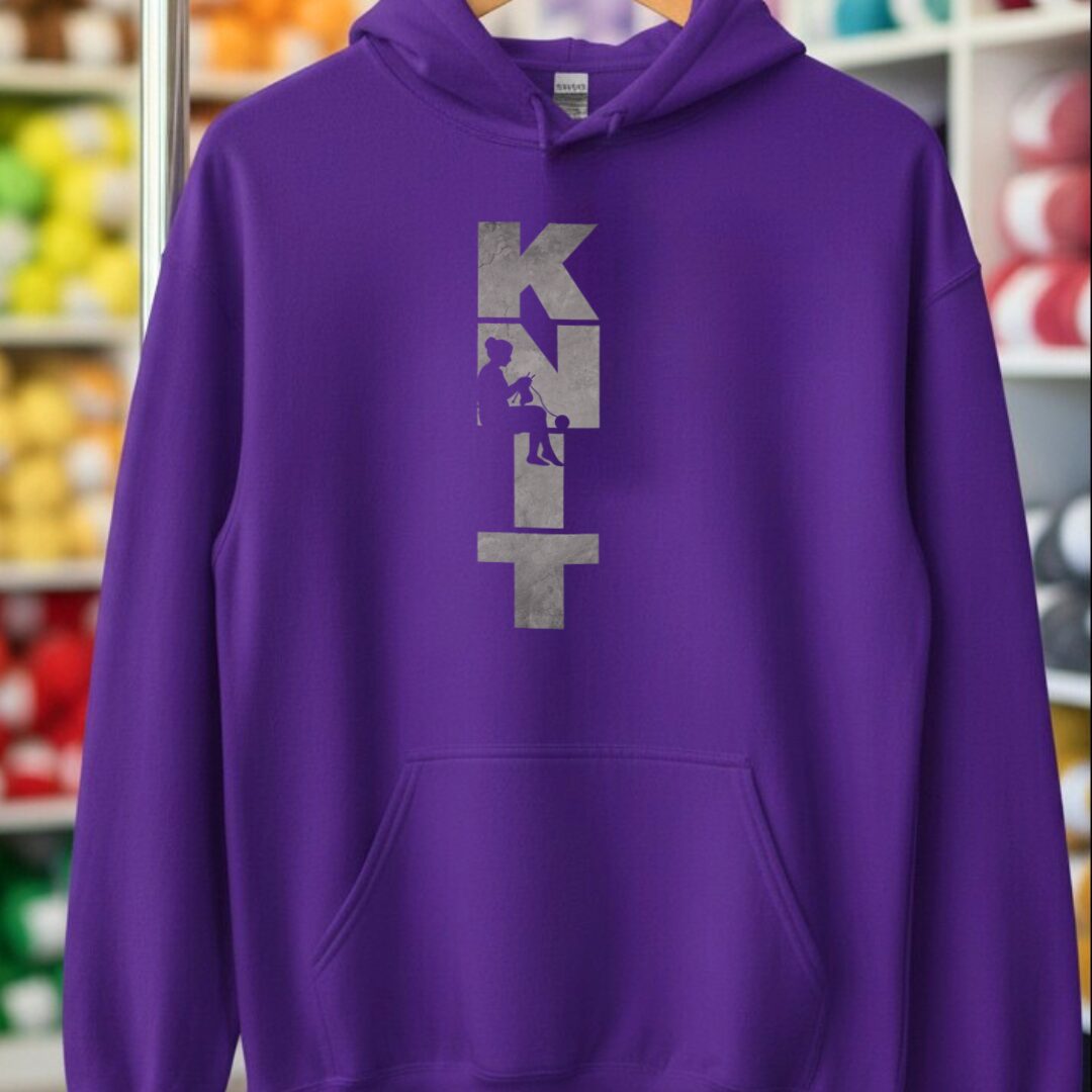 KNIT Hoodie Purple t-shirt