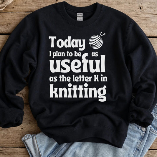 K in Knitting Sweatshirt Black t-shirt