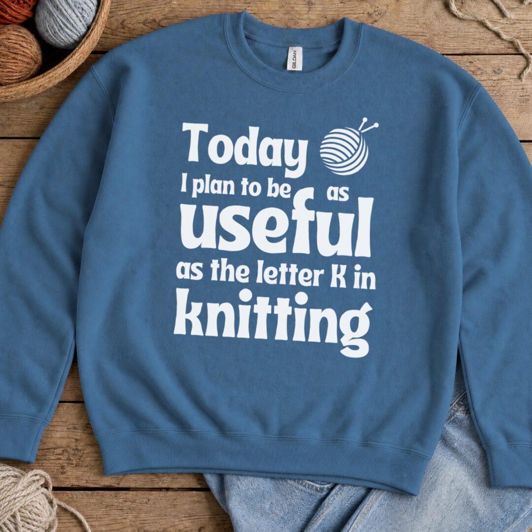 K in Knitting Sweatshirt Indigo Blue t-shirt