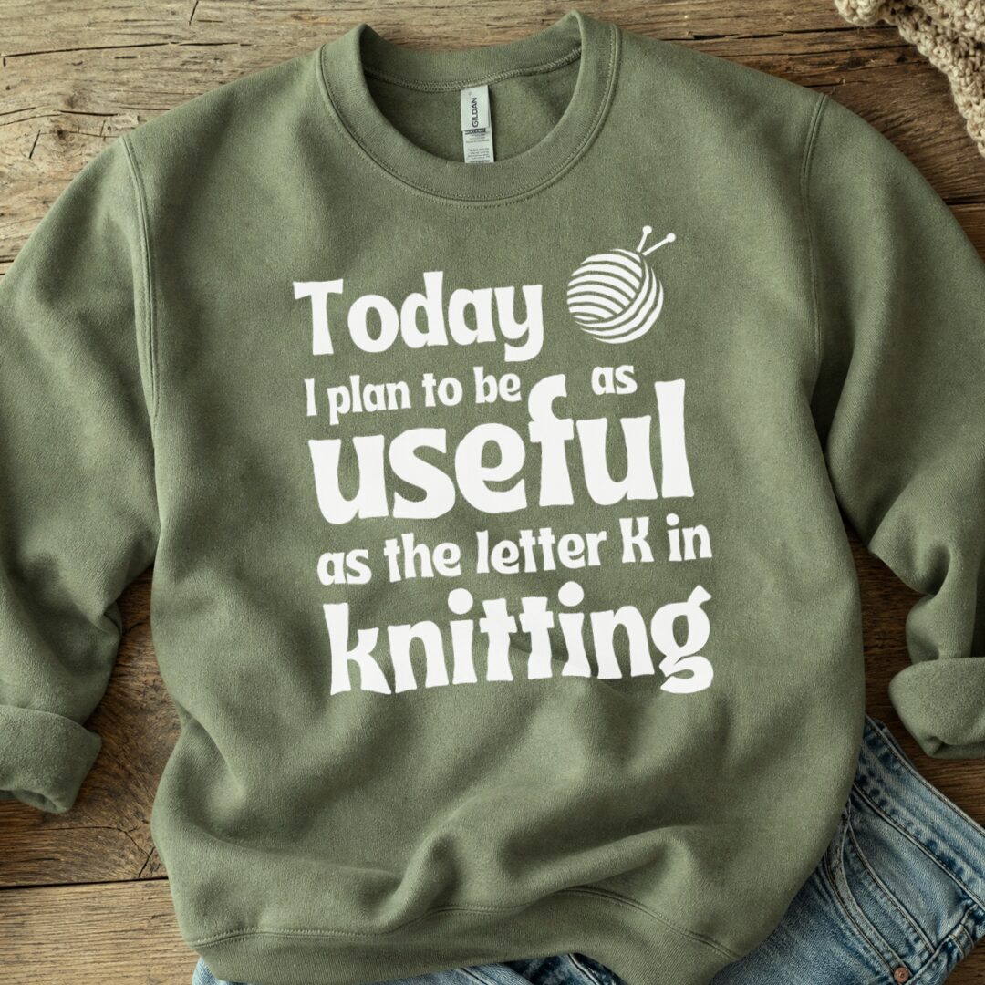 K in Knitting Sweatshirt Military Green t-shirt