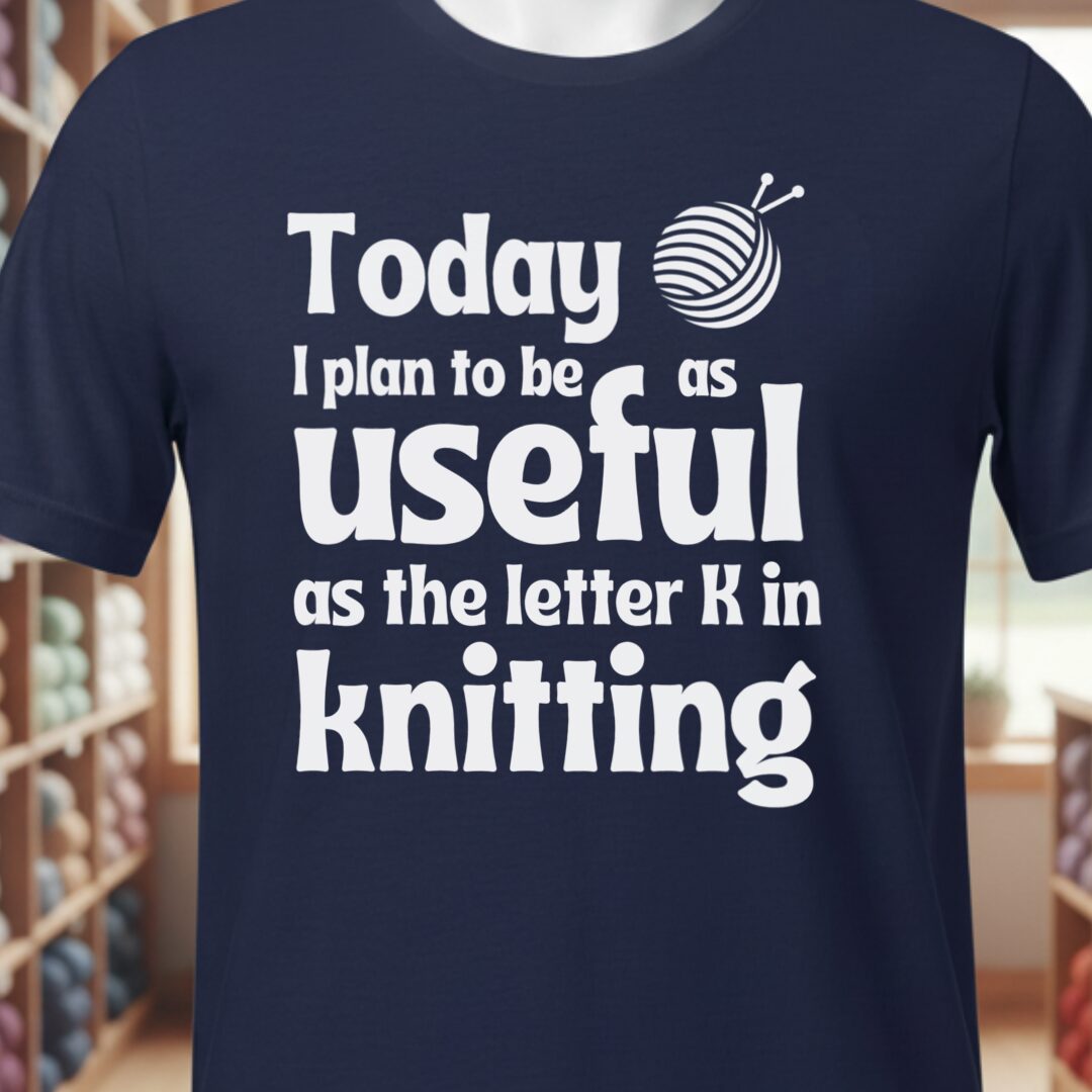 K in Knitting T-Shirt Navy t-shirt