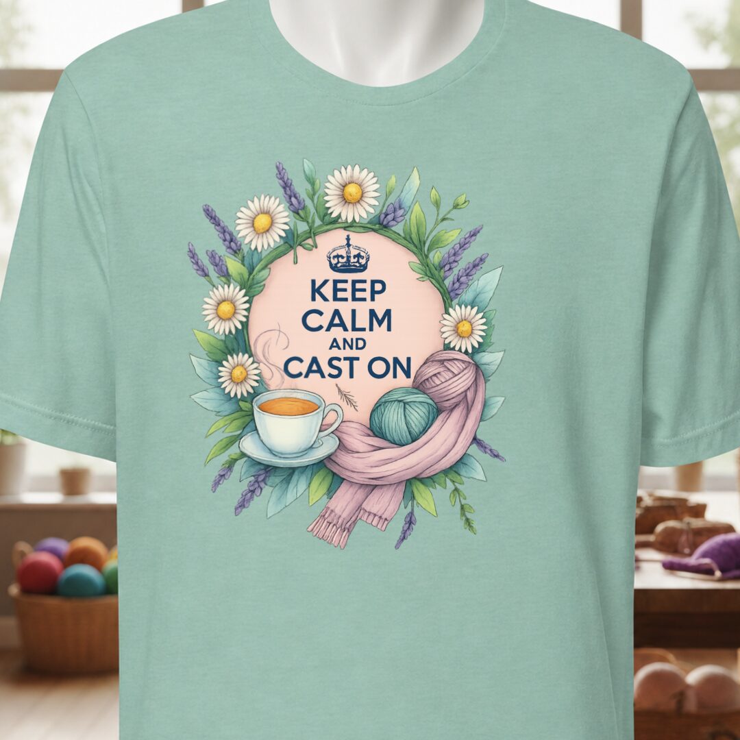 Keep Calm and Cast On T-Shirt Sea Breeze t-shirt