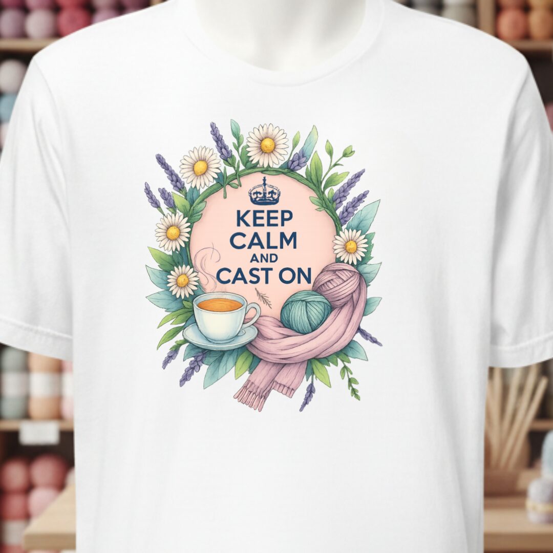 Keep Calm and Cast On T-Shirt White t-shirt