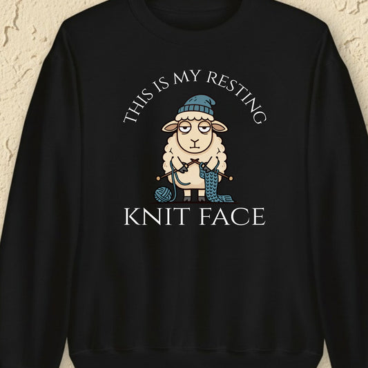Knit Face Black Sweatshirt.jpg