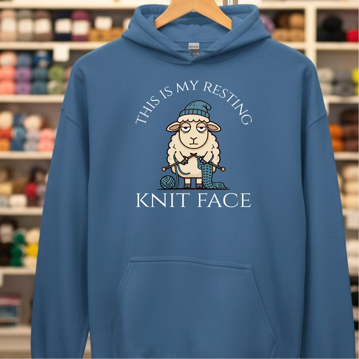 Knit Face Indigo Blue Hoodie.jpg