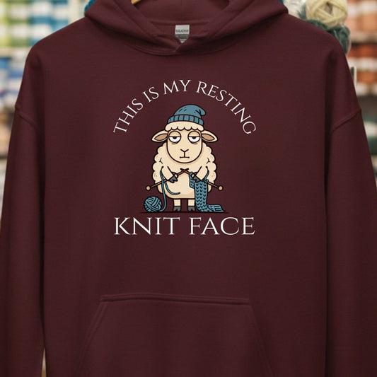 Knit Face Maroon Hoodie.jpg