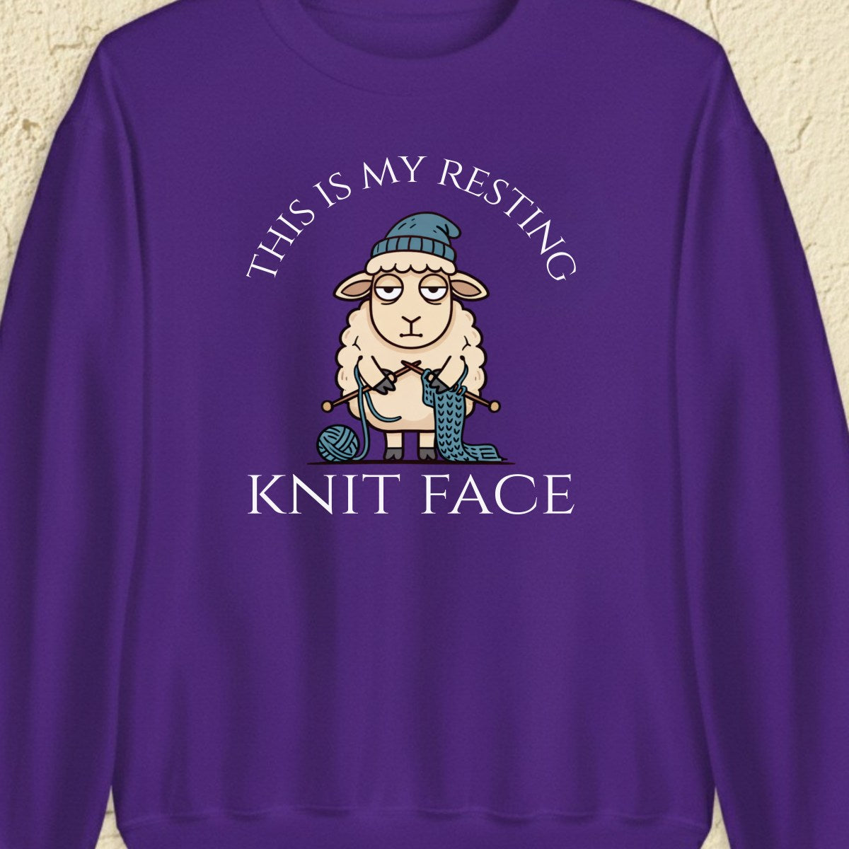 Knit Face Purple Sweatshirt.jpg