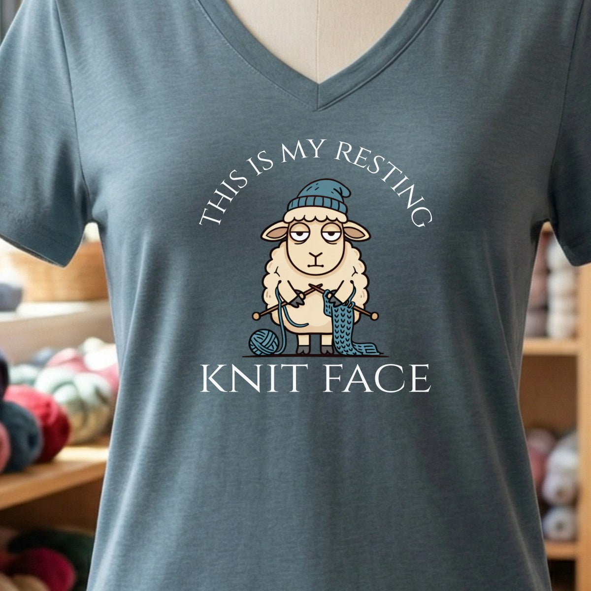 Knit Face Slate V Neck.jpg