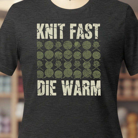 Knit Fast Die Warm T-Shirt Dark Grey t-shirt