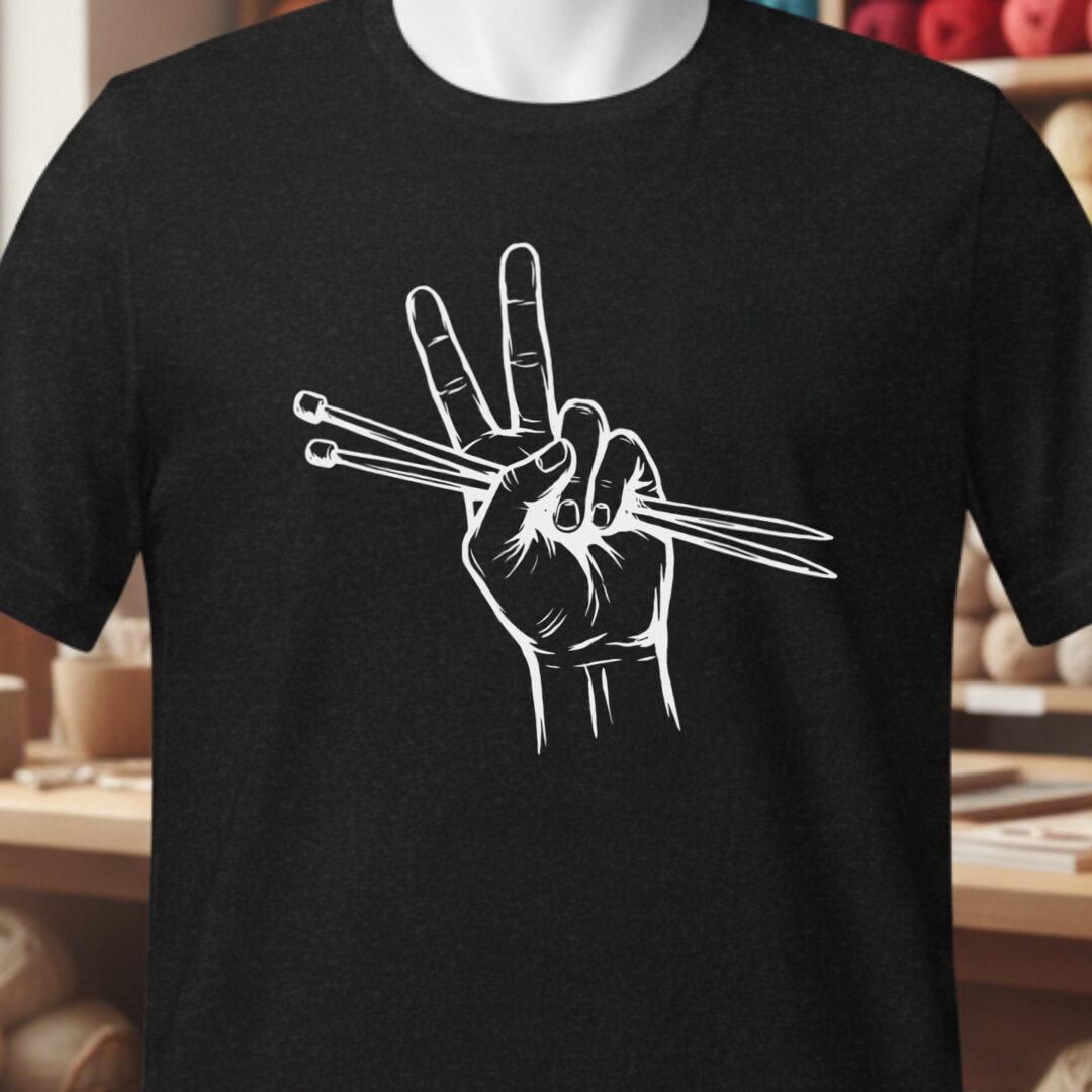 Knit For Peace T-Shirt Black t-shirt
