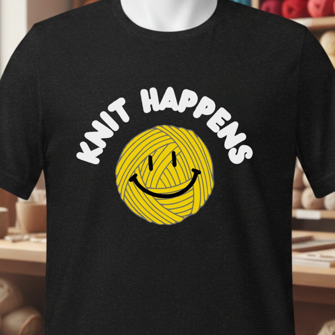 Knit Happens T-Shirt Black t-shirt