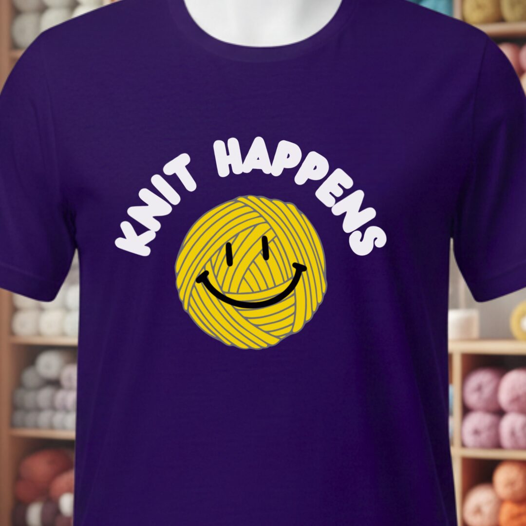 Knit Happens T-Shirt Purple t-shirt