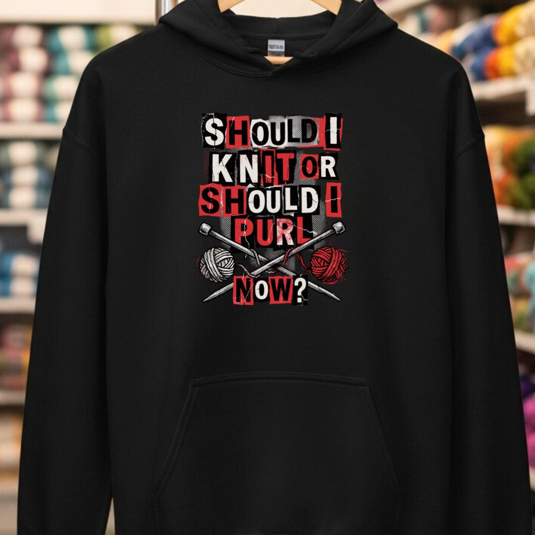 Knit Or Purl Rock Hoodie Black t-shirt