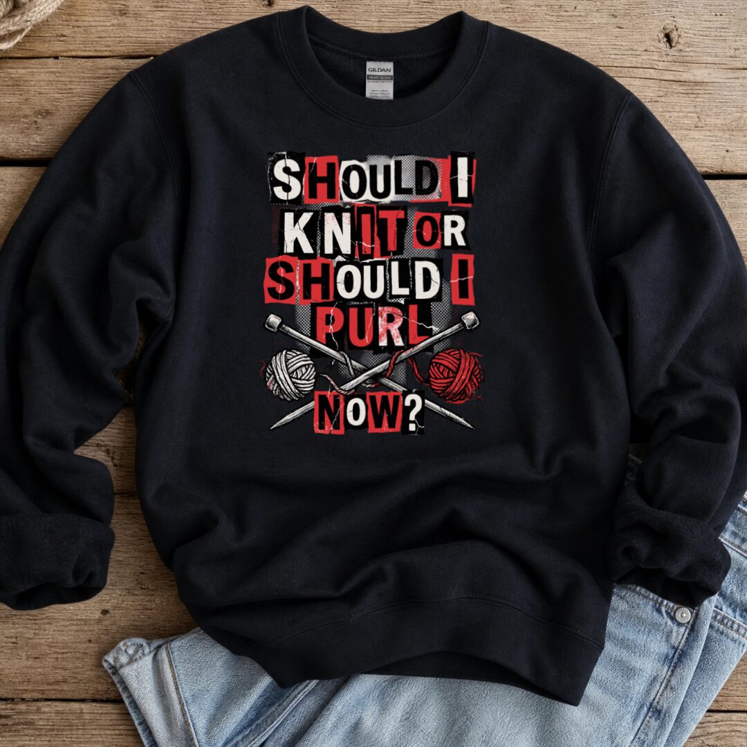Knit Or Purl Rock Sweatshirt Black t-shirt