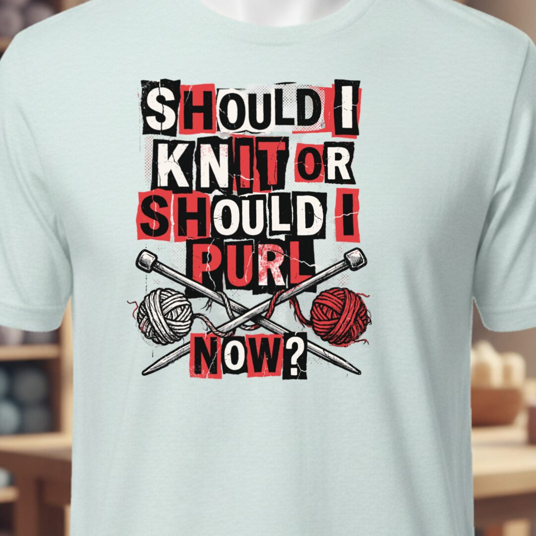 Knit Or Purl Rock T-Shirt Ice Blue t-shirt