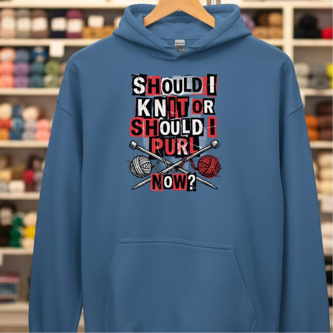 Knit Or Purl Rock Hoodie Indigo Blue t-shirt