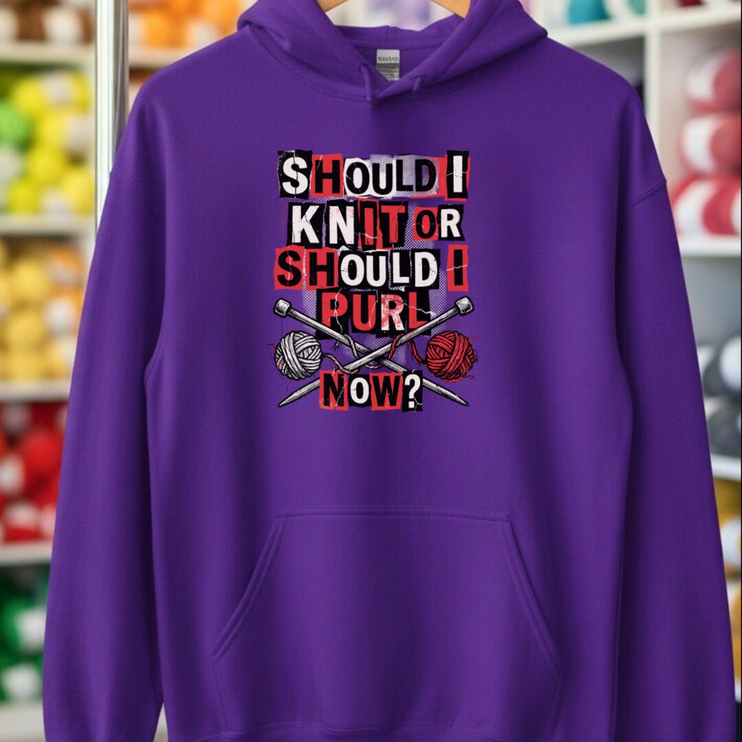 Knit Or Purl Rock Hoodie Purple t-shirt