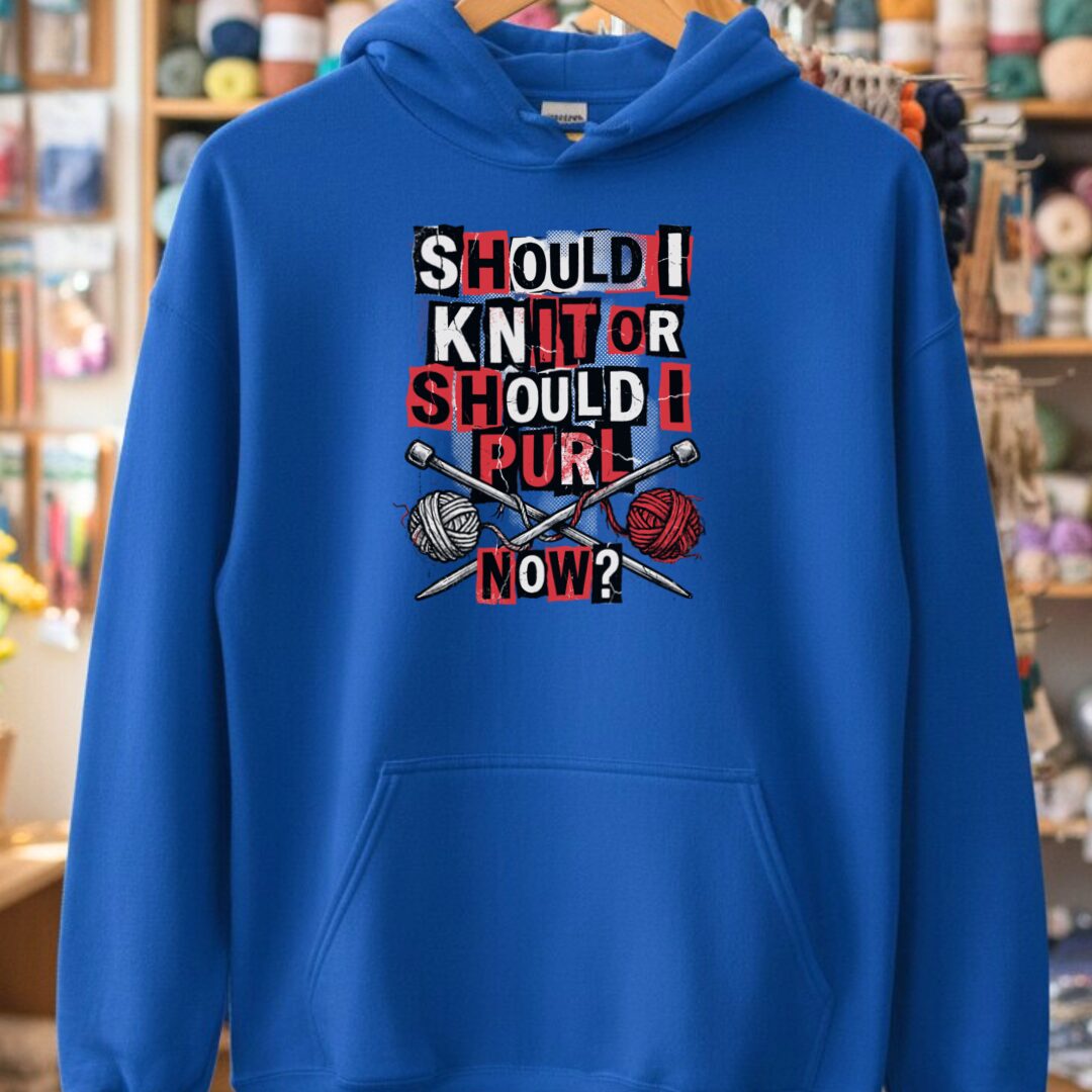 Knit Or Purl Rock Hoodie Royal t-shirt