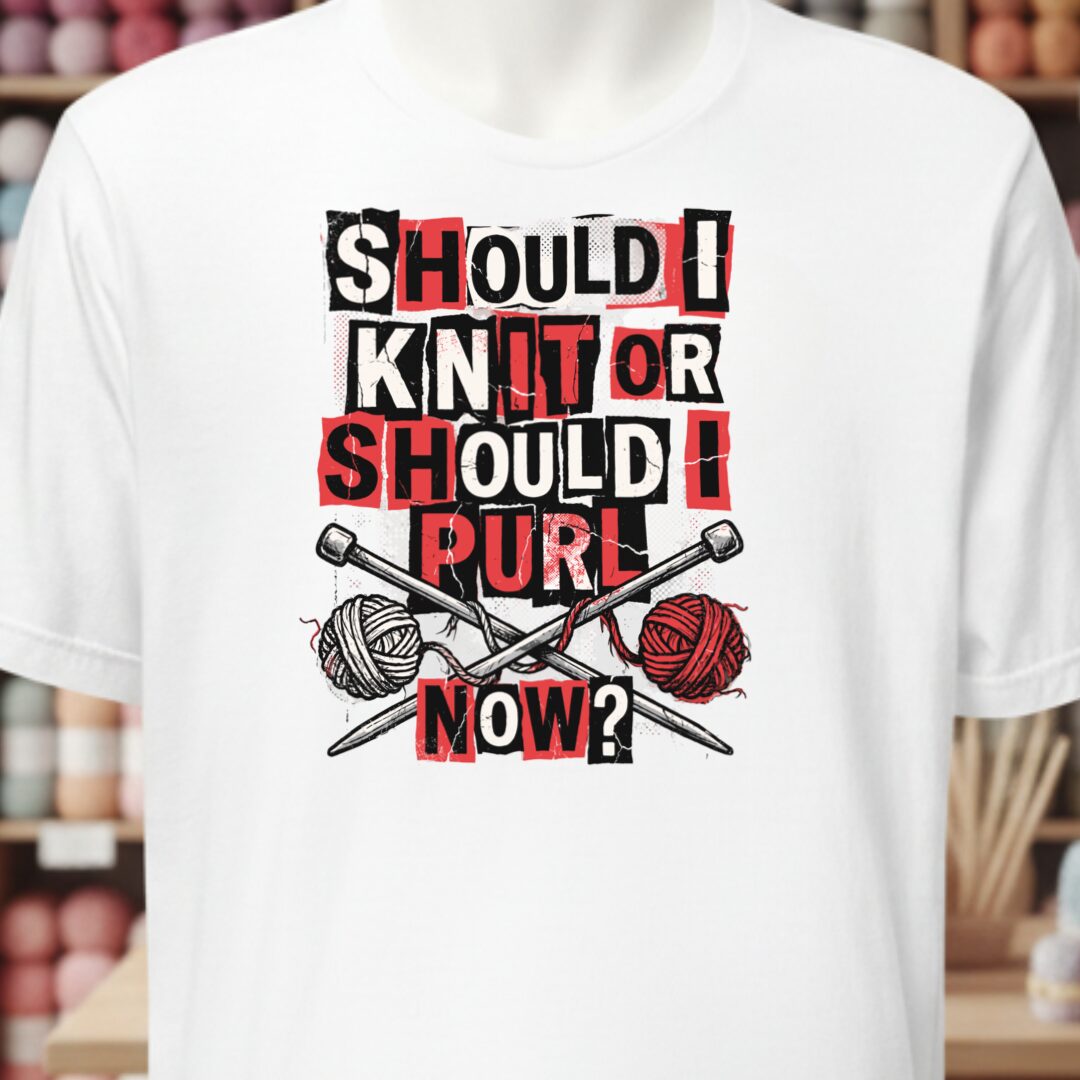 Knit Or Purl Rock T-Shirt White t-shirt