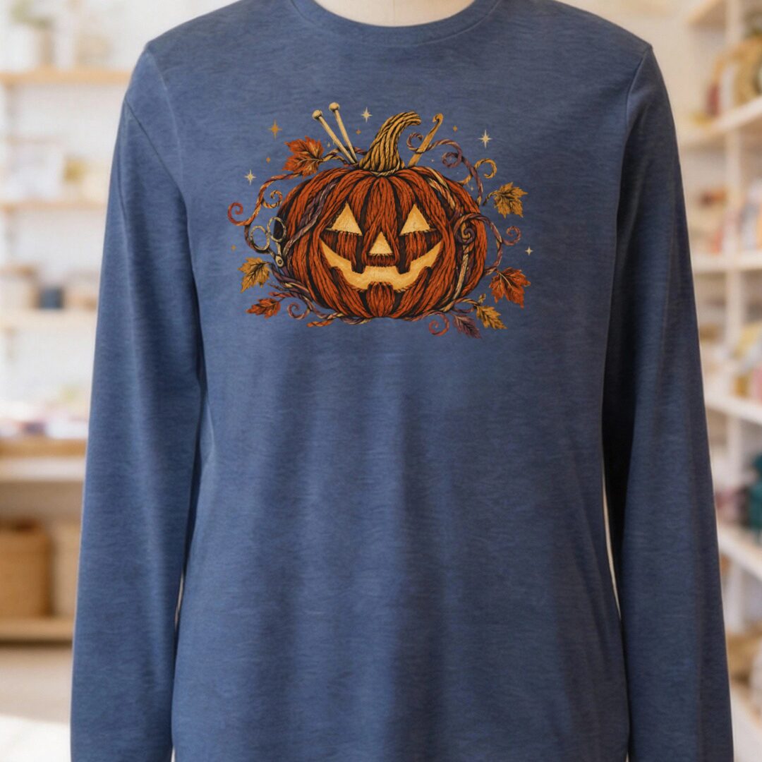 Knit Or Treat Long Sleeve Tee Navy t-shirt