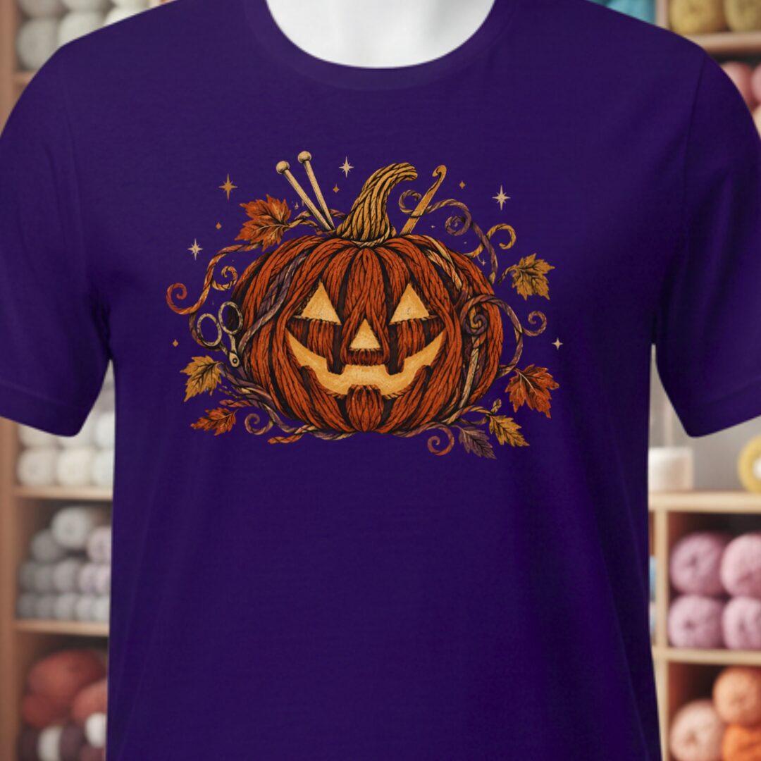 Knit Or Treat T-Shirt Purple t-shirt