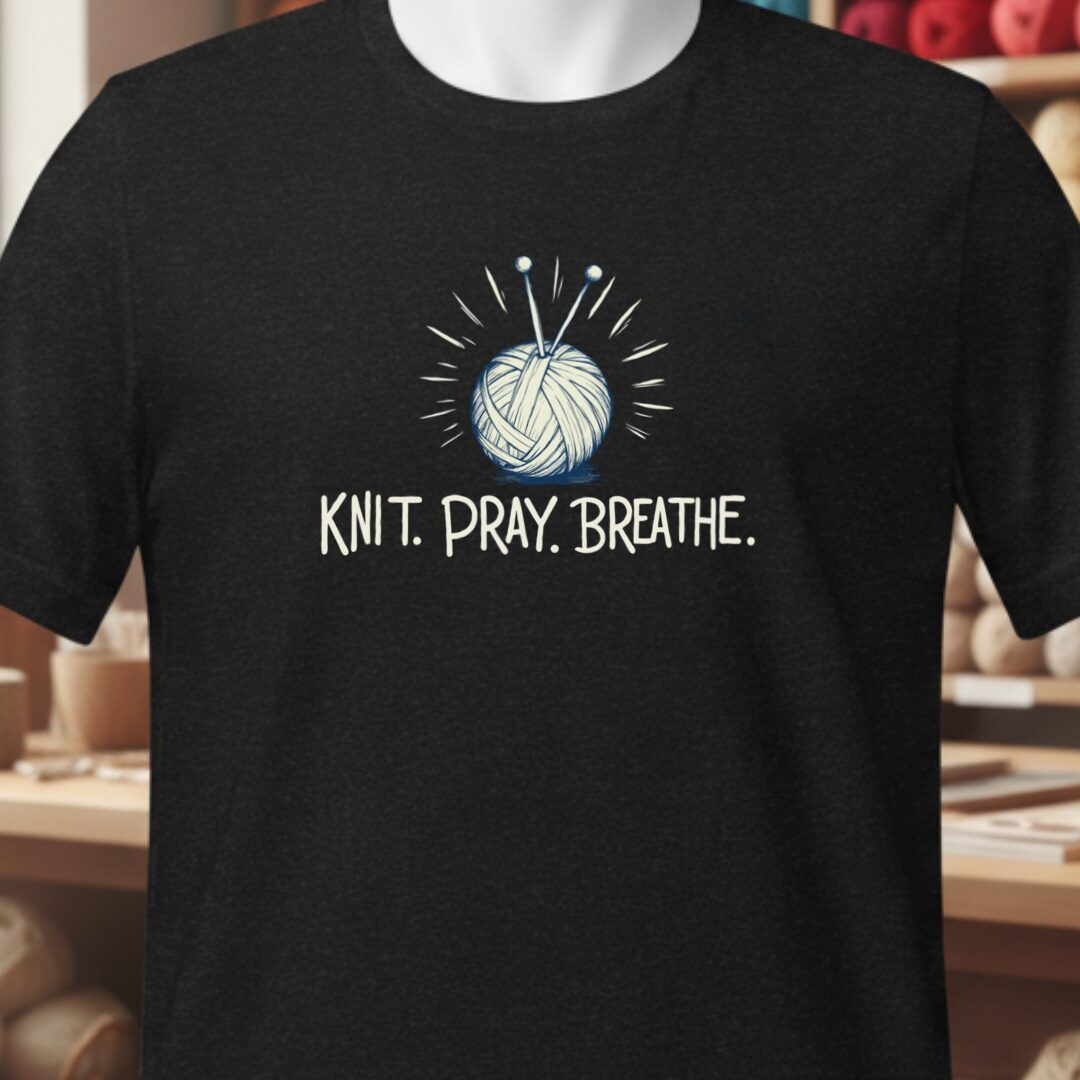Knit Pray Breathe T-Shirt Black t-shirt