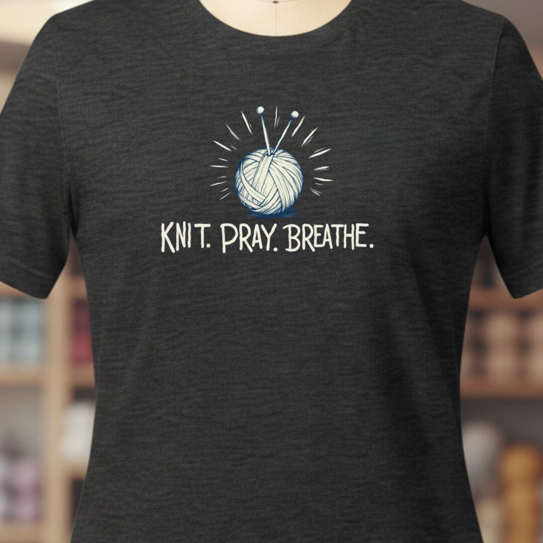 Knit Pray Breathe T-Shirt Dark Grey t-shirt