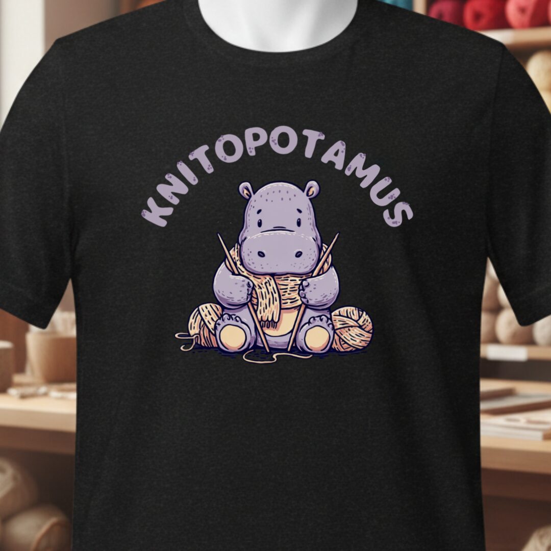 Knitopotamus T-Shirt Black t-shirt