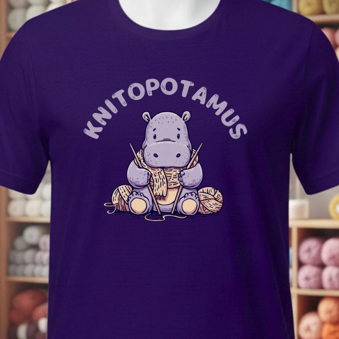 Knitopotamus T-Shirt Purple t-shirt