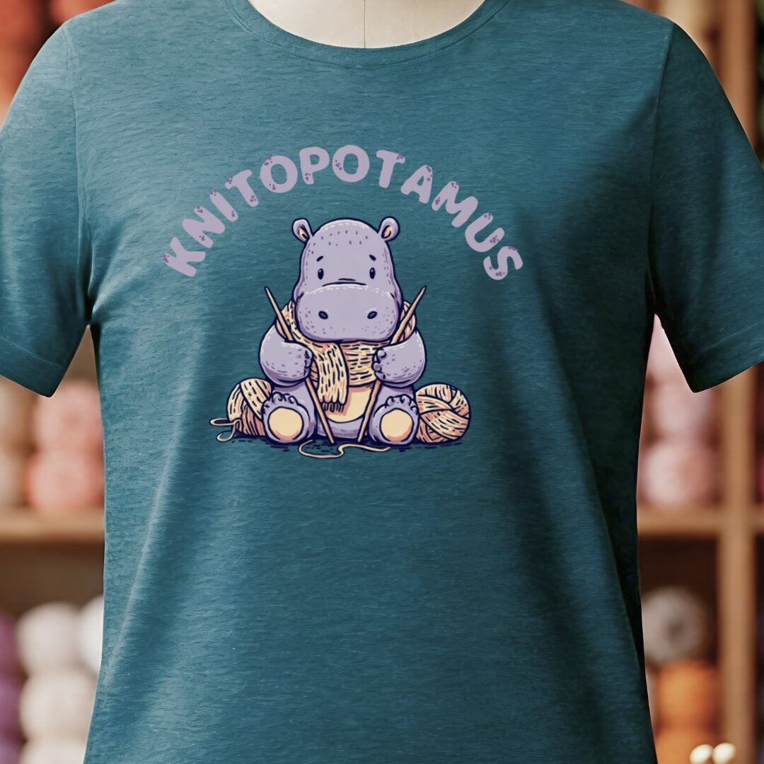 Knitopotamus T-Shirt Teal Blue t-shirt
