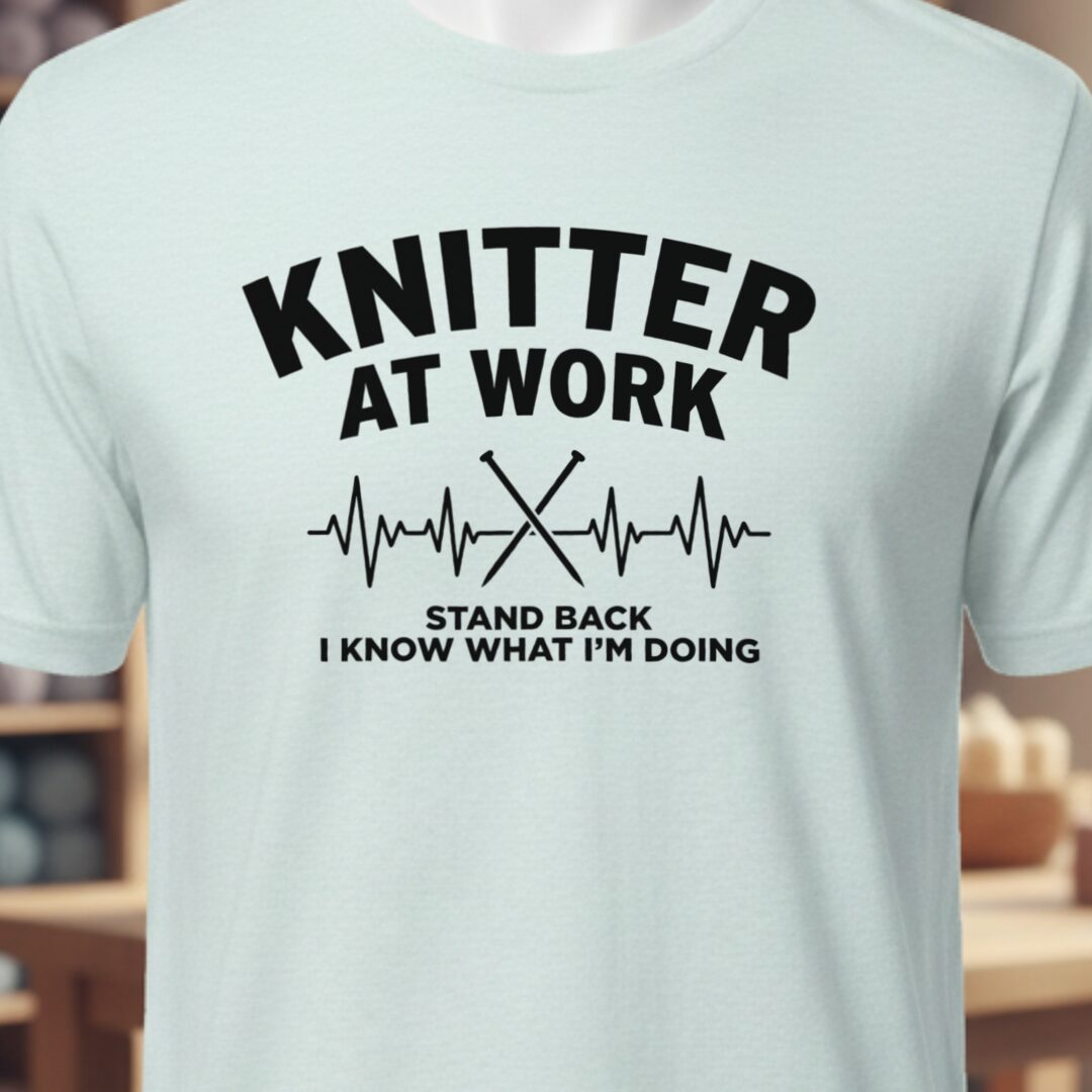 Knitter At Work T-Shirt Ice Blue t-shirt